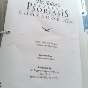 Dr. John's Healing Psoriasis Cookbook...plus! by John O. A. Pagano - Etsy