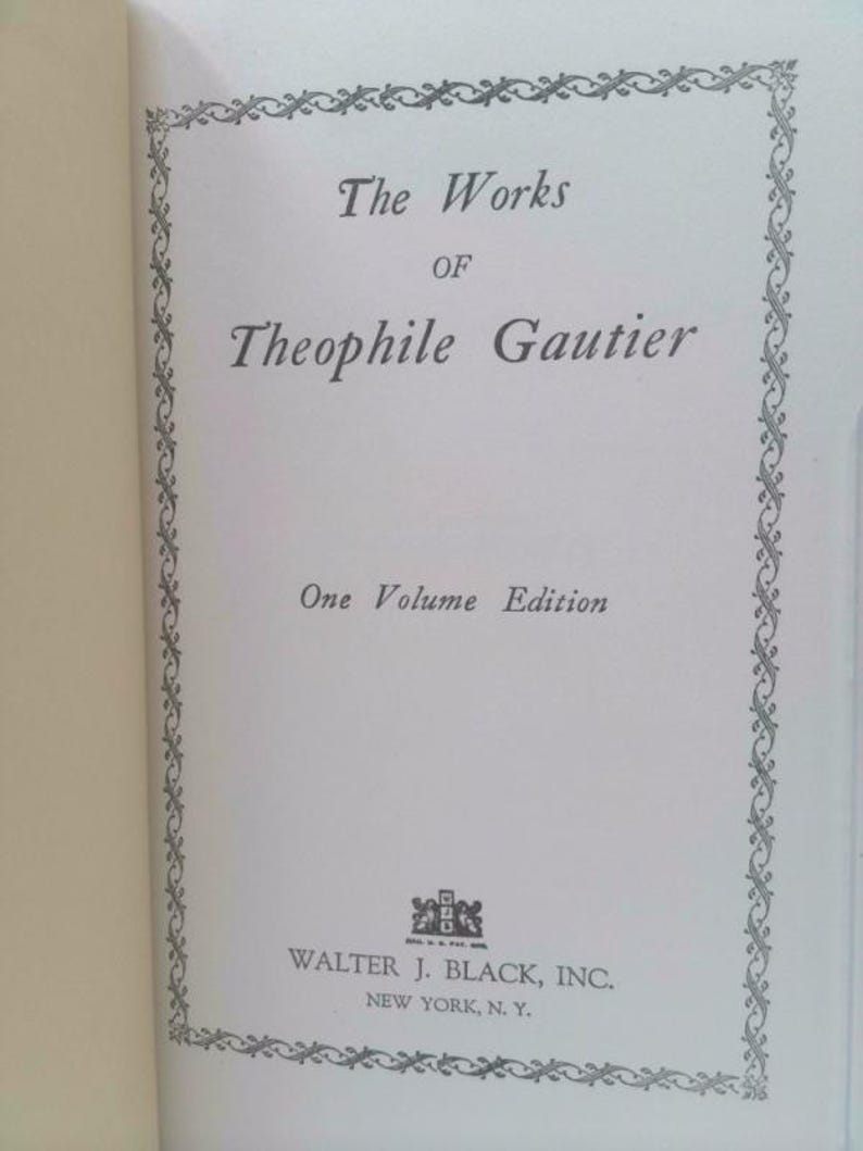 The Works of Gautier. One Volume Edition (Black's Readers Service) by Theophile Gautier image 2