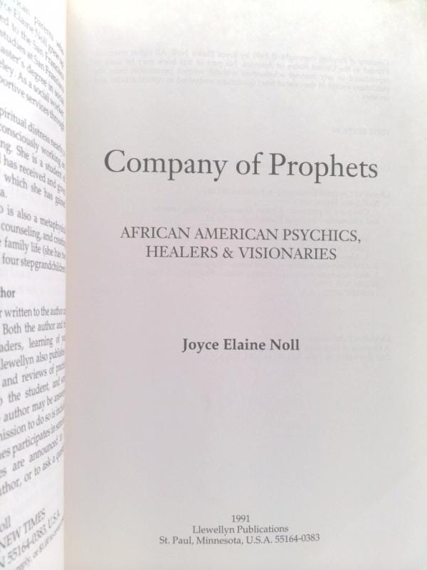 洋書 Company of Prophets by Joyce Elaine Noll Company of Prophets: African American Psychics, Healers
