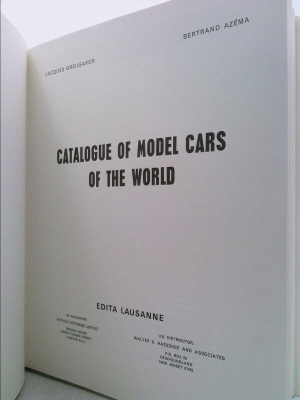 自動車 catalogue of MODEL CARS of the WORLD Catalogue of Model Cars of the World by Jacques Greilsamer