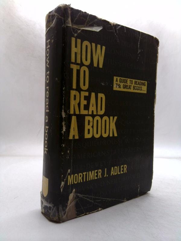 How to Read a Book by Mortimer J. Adler - Etsy