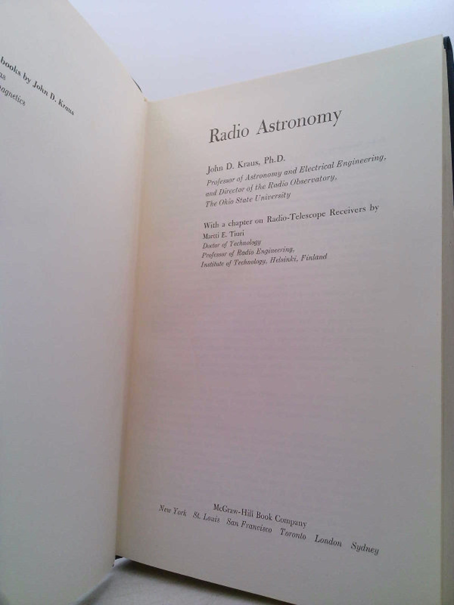 Radio Astronomy by John D. Kraus Etsy
