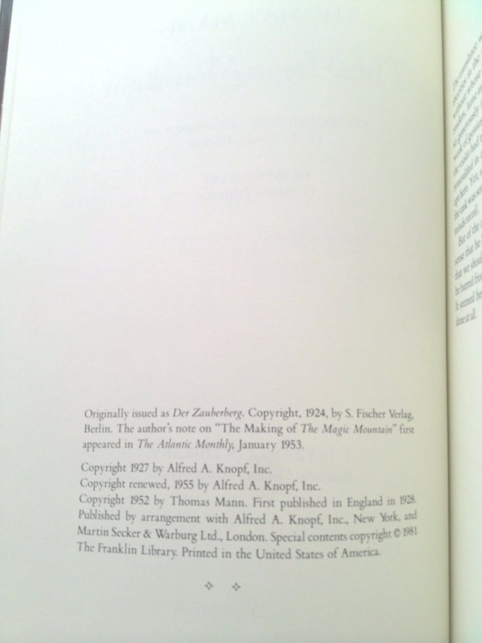 The Magic Mountain by Thomas Mann The Magic Mountain by Thomas Mann