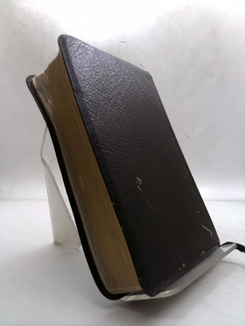 The Living Bible Paraphrased Handy Size Black Genuine Cowhide Leather by Kenneth Taylor image 2