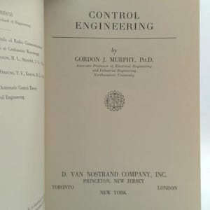 Control Engineering (Electronic & Communication) by Gordon J. Murphy image 2