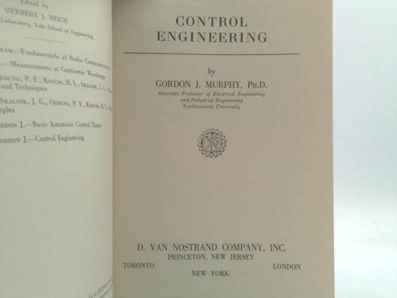 Control Engineering (Electronic & Communication) by Gordon J. Murphy image 2