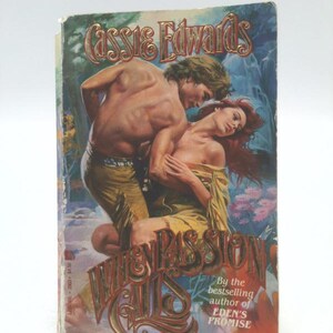 May include: A paperback book cover with a romantic illustration of a couple embracing. The title is "When Passion Calls" by Cassie Edwards, author of "Eden's Promise".