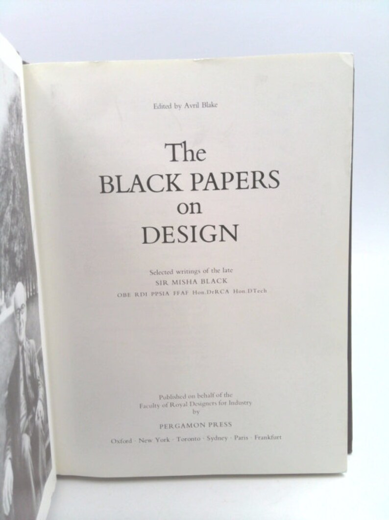 The Black Papers on Design: Selected Writings of the Late Sir Misha Black by Misha, Sir Black image 5