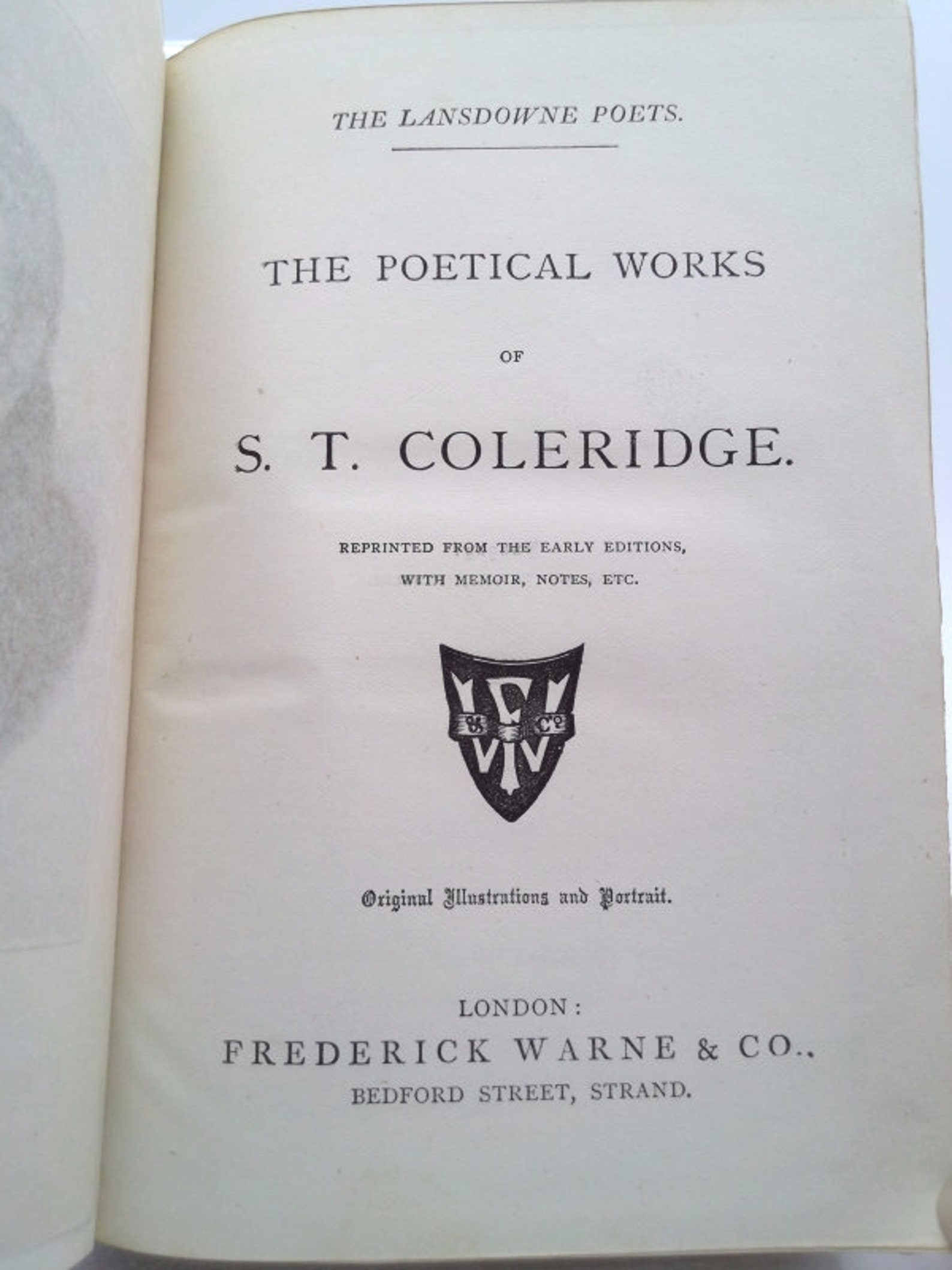 The Poetical Works of S T Coleridge Chandos Classics by S T Etsy