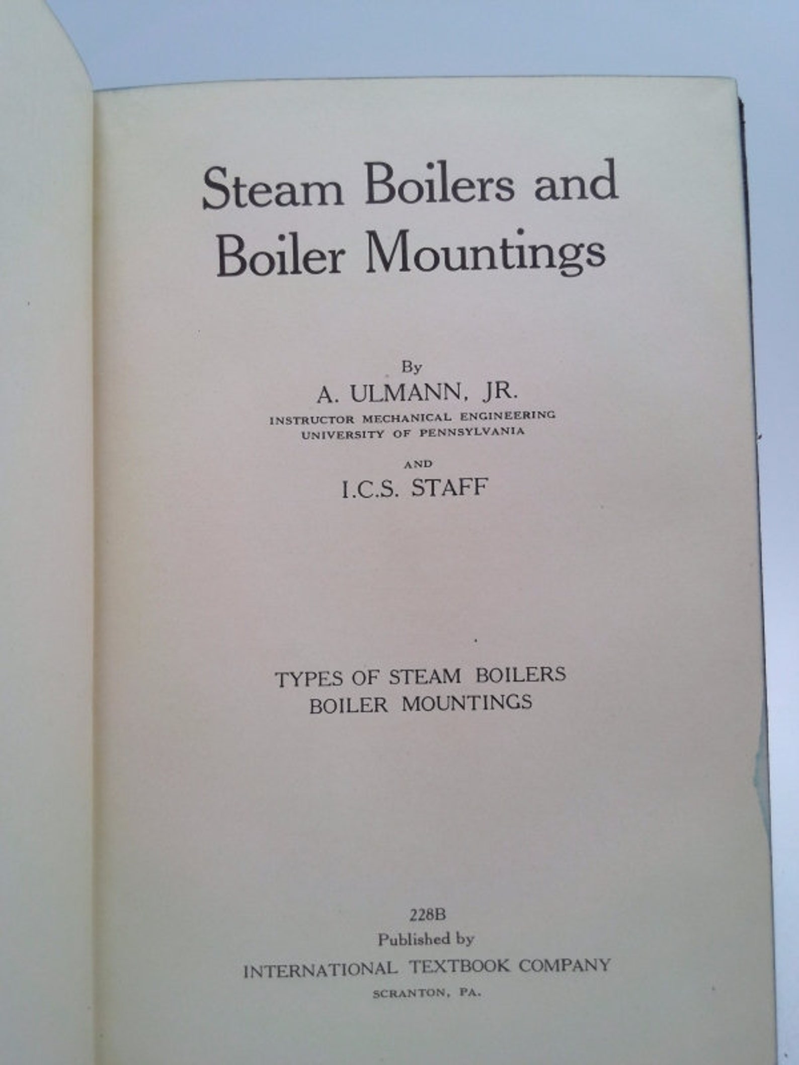 Steam Boilers and Boiler Mountings International Textbook Etsy
