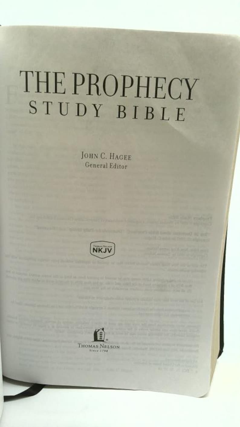 Prophecy Study Bible Nkjv (John Hagee) Black Bonded Leather by General Editor John Hagee image 2