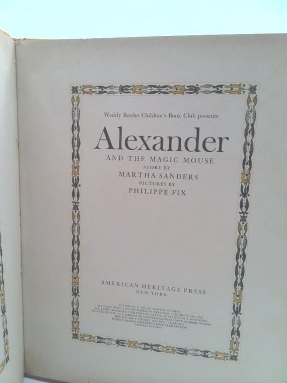Alexander and the Magic Mouse. by Martha Sanders - Etsy