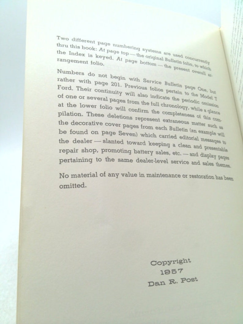 Model a Ford Service Bulletins Complete by Dan R. Post Etsy