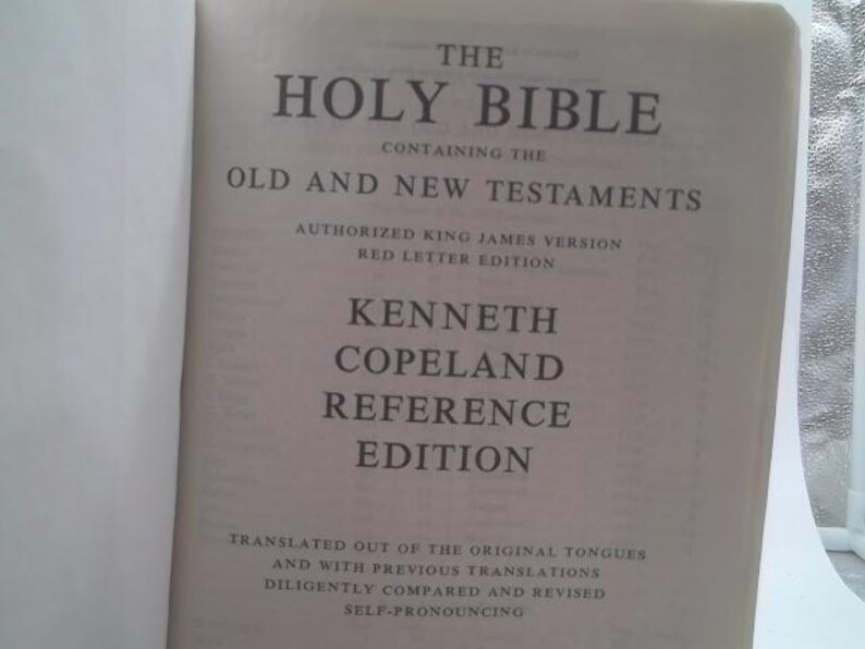 Holy Bible King James Version Kenneth Copeland Reference Edition Black Handbound Leather 1972 by Kenneth image 2