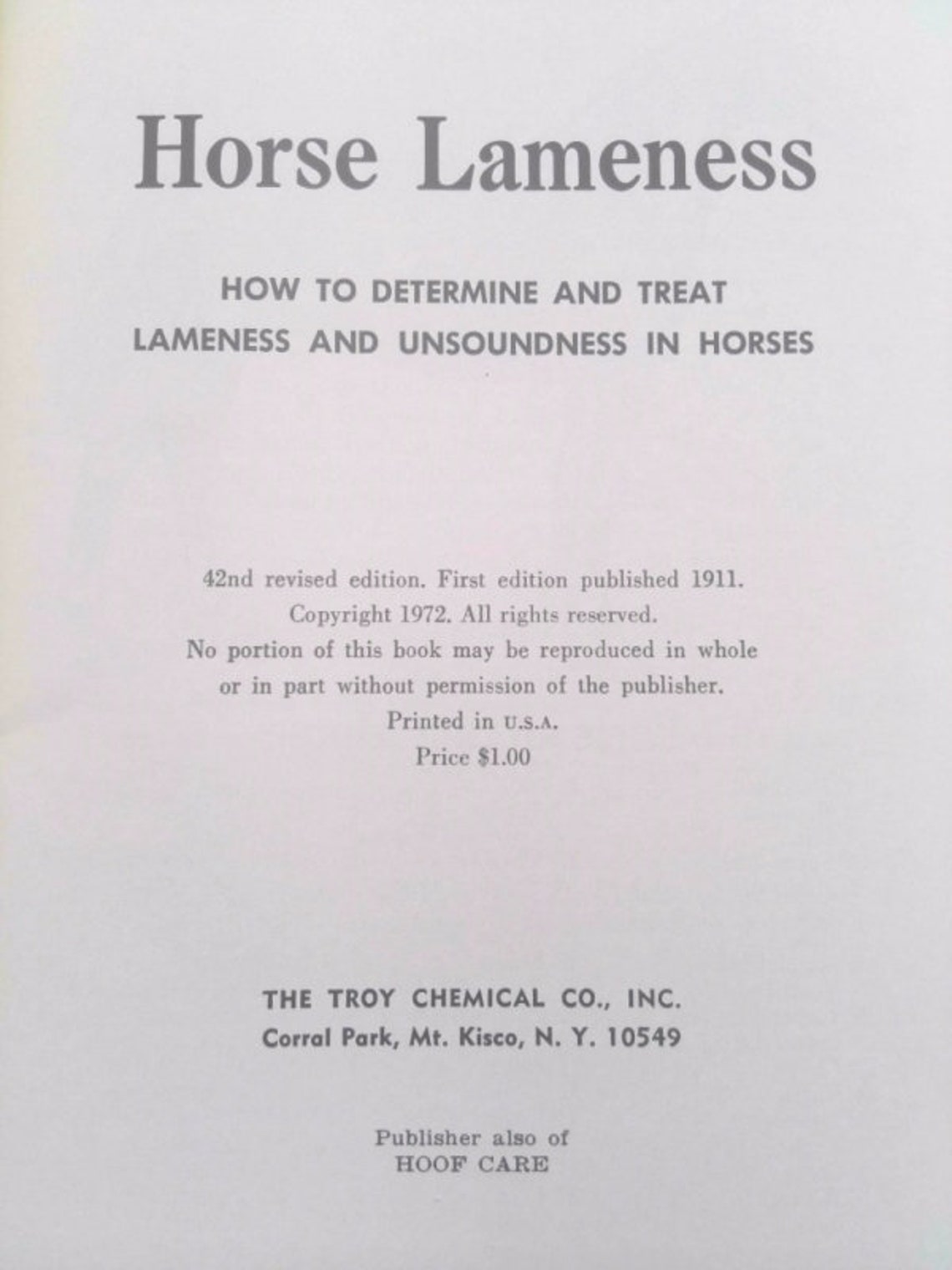 Horse Lameness How to Determine and Treat Lameness and Etsy