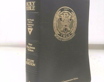 Holy Bible 150Th World Ymca Anniversary Edition: The New Open Bible Study Edition, King James Version, Black Genuine Leather