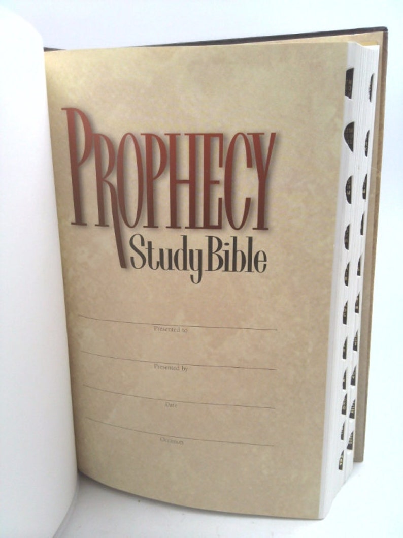 Prophecy Study Bible: New King James Version by Thomas Nelson - Etsy
