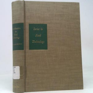 May include: A hardcover book with a textured, tan cover. The spine features a green rectangle with white text reading "Civilization in Food Technology". Another green rectangle on the front cover reads "Series in Food Technology".