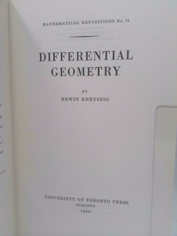 Differential Geometry by Erwin Kreyszig - Etsy