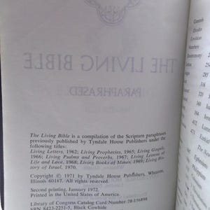 The Living Bible Paraphrased Handy Size Black Genuine Cowhide Leather by Kenneth Taylor image 3