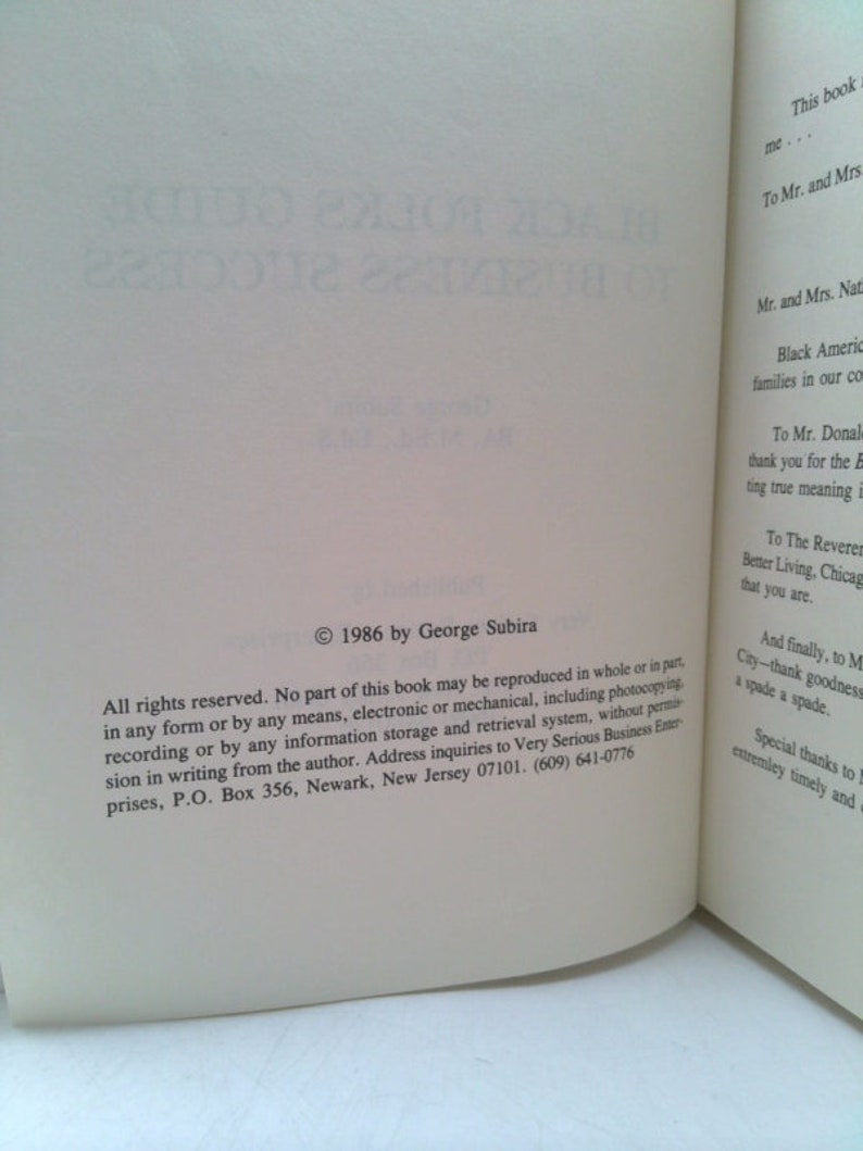 Black Folks Guide to Business Success by George Subira image 6