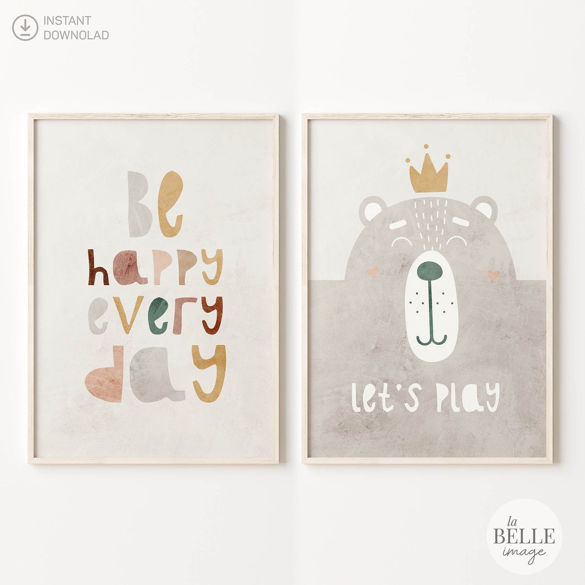 Set of 2 Nursery Printables Nursery Quotes Wall Art Gender | Etsy