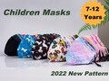 7-12 Years Old face mask, with Two Filters, Cotton, Triple layer, Washable, Adjustable Nose Wire, Adjustable Ear Loops