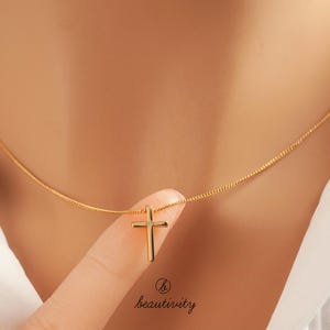 Sterling Silver Cross Necklace • Dainty Religious Pendant