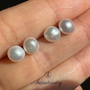 Pearl Earrings • 925 Sterling Silver Stud Earrings • Everyday Earrings• Pearl Jewelry •Bridesmaid gift(H020)