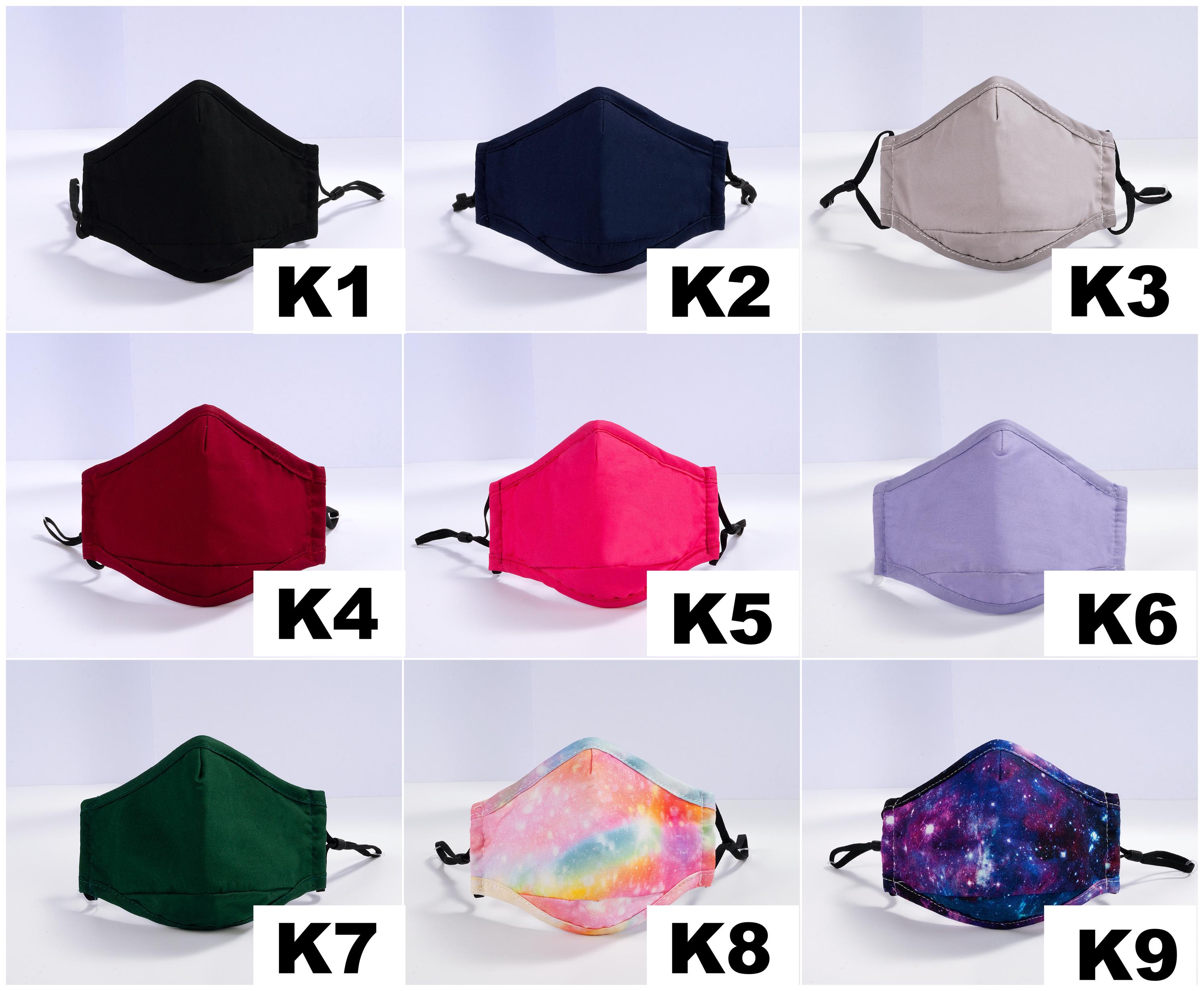 Kids Cotton Face Mask, Triple Layer, Adjustable, with 2 Filters