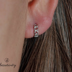 925 Sterling Silver Twisted Hoop earrings • Minimalist Gold and Silver Jewelry• Minimalist Huggie Earrings• Perfect Gift for Her(EH012)