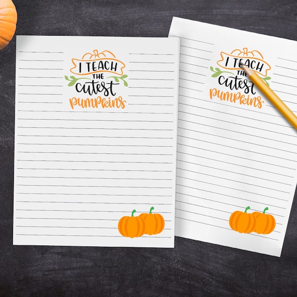 Teacher Notepad,  I Teach the Cutest Pumpkins, Fall Notepad, Halloween Teacher Gift Notepad