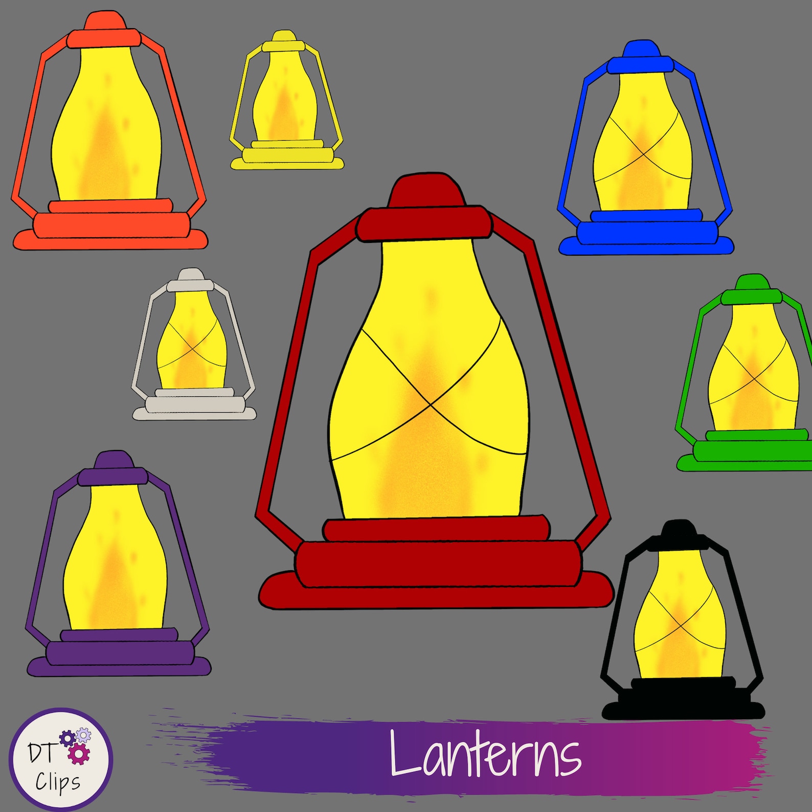 Laternen ClipArt Camping ClipArt JPG PNG kommerzielle Etsy Schweiz