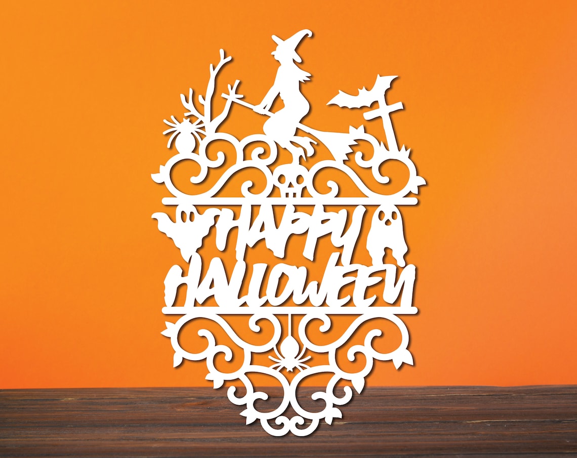 Halloween Panel. Laser Cut Files SVG, DXF, Vector File, Glowforge Files
