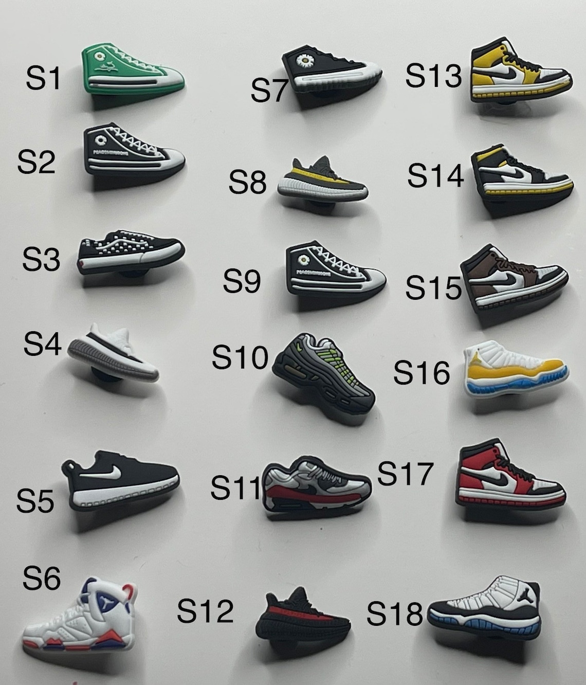 Sneakers Croc Charms Etsy