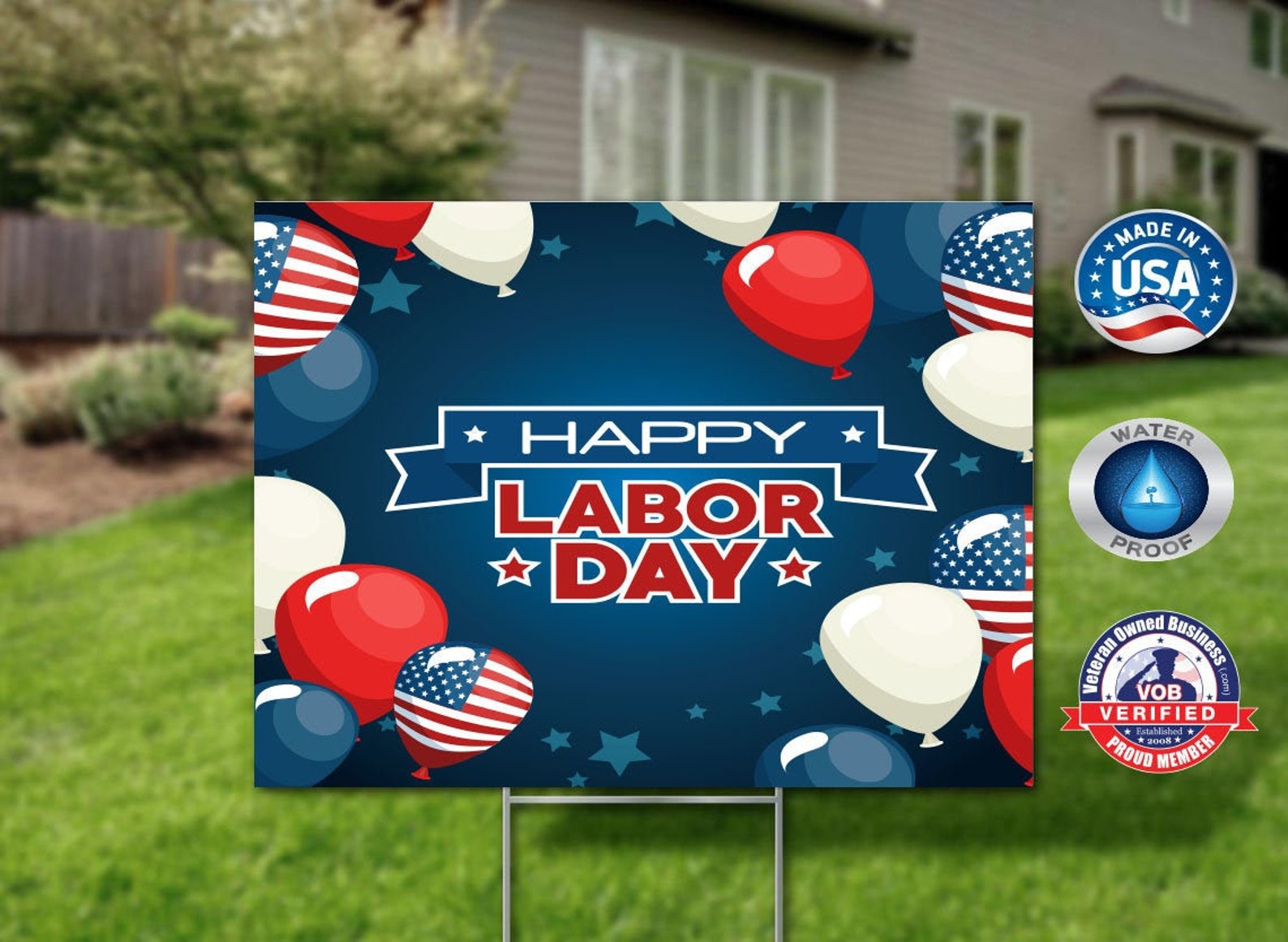 Happy Labor Day Yard Sign Etsy
