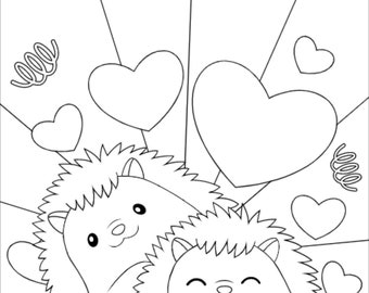 550 Collections Valentines Coloring Pages Animals  Best HD