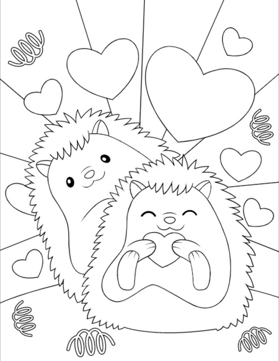 10 Adorable Animal Valentines Coloring Pages to Print