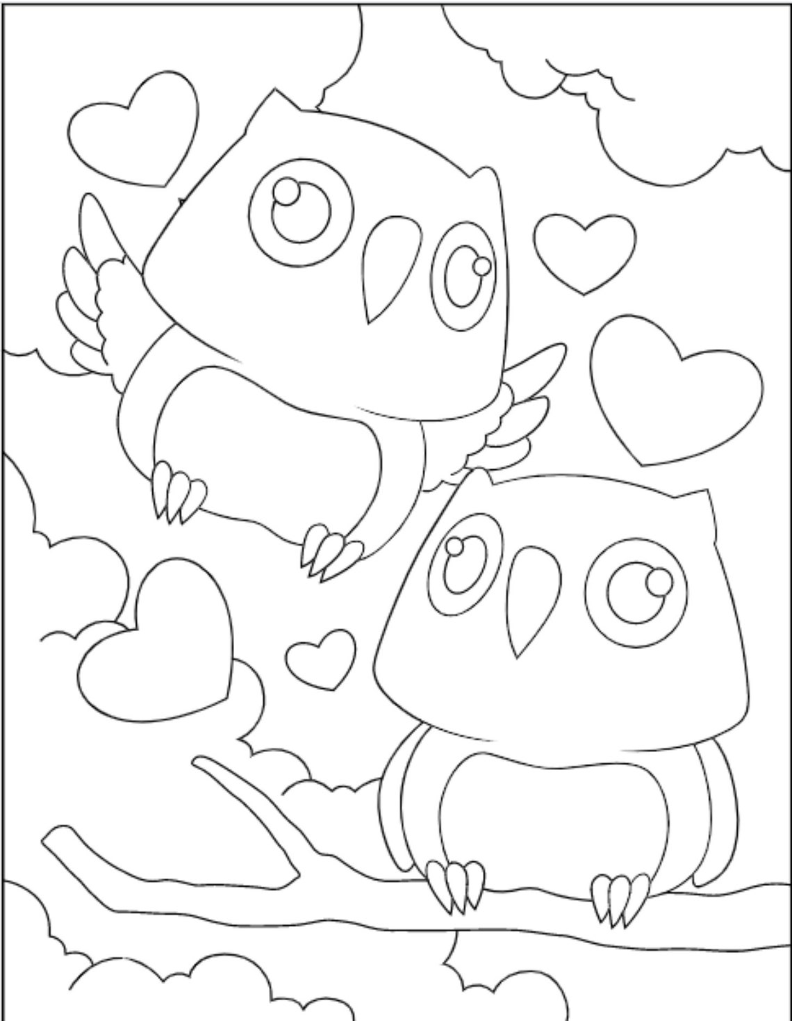 Cute Valentine Animals Coloring Pages Set 3 Etsy