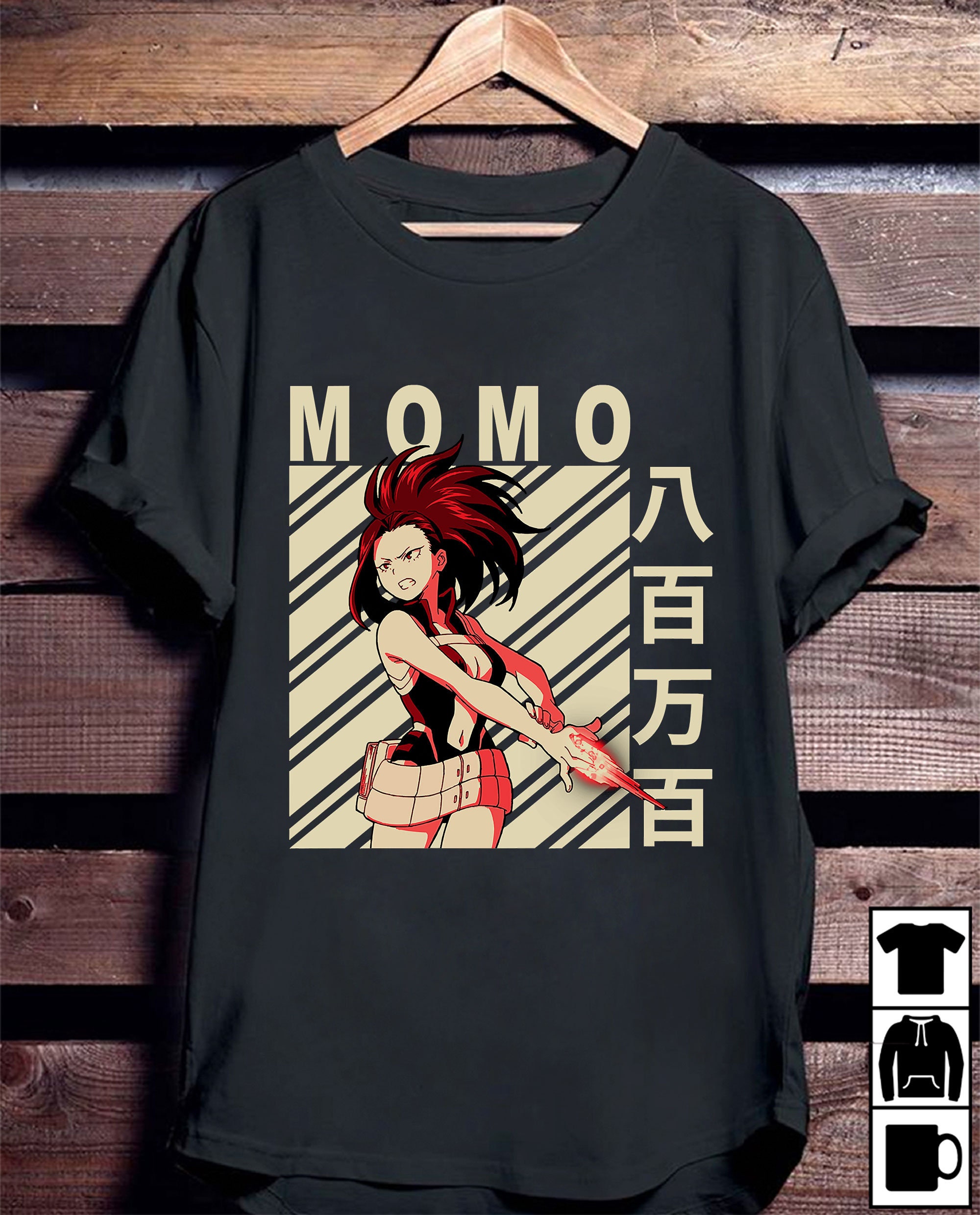 momo yaoyorozu ripped shirt