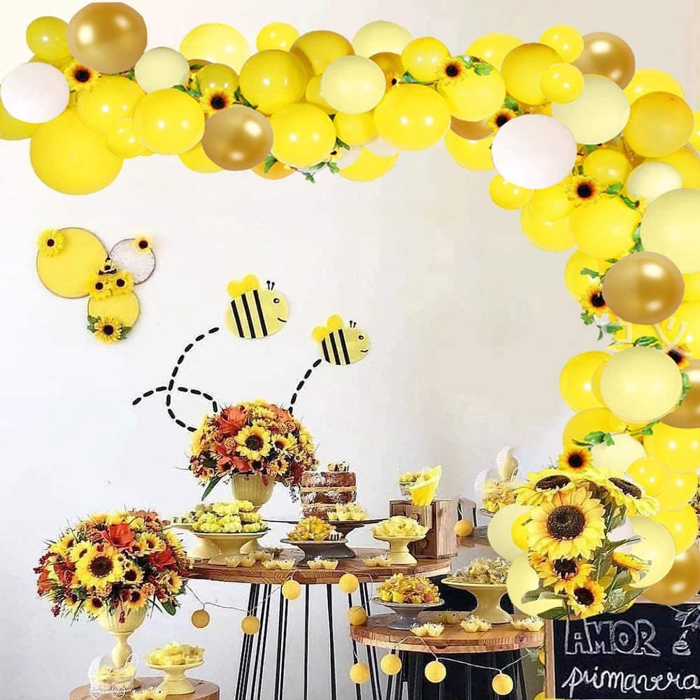 Sunflower Party Decoration Balloons Set Yellow Light Yellow | Etsy