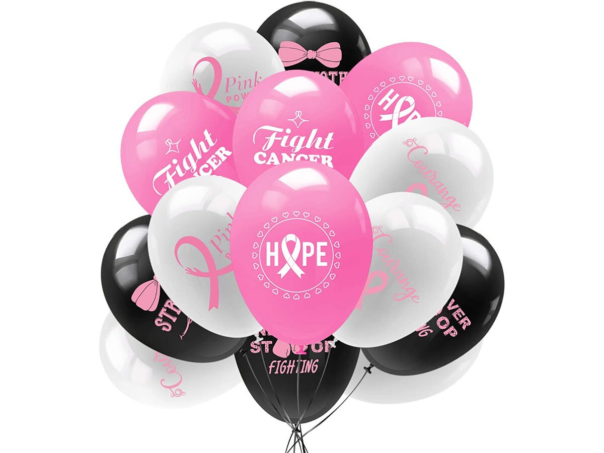Breast Cancer Awareness Balloons Decorations Pink Ribbon Etsy