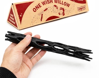 One Wish Willow Stick, 3D Printed Replica Wish-Making Snap Stick with Triangle Box, Breakable Magic Snap Sticks, Unique Gift for Men Women