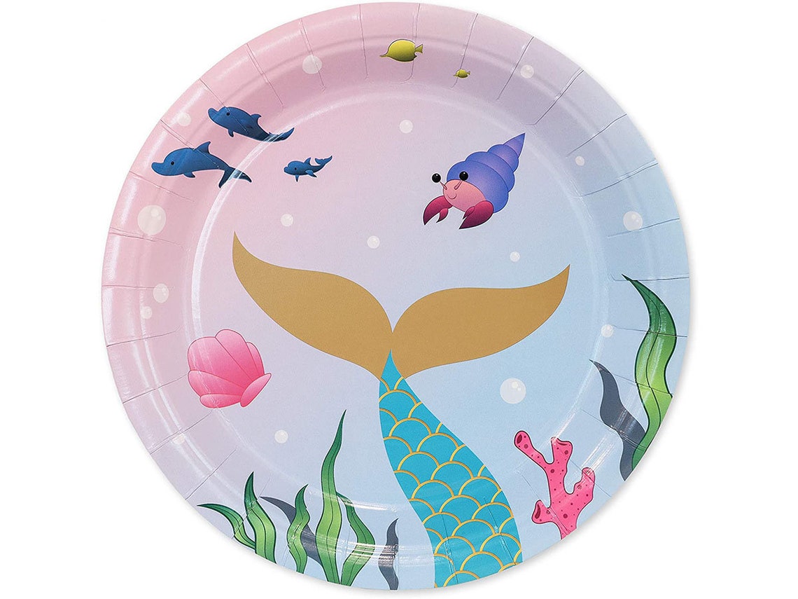 Mermaid Party Bundle Includes Plates Napkins Cups and Etsy