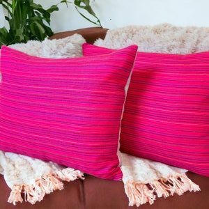 Beautiful and Vibrant Mexican Textile Pillow Covers - Handwoven Boho Aztec Design