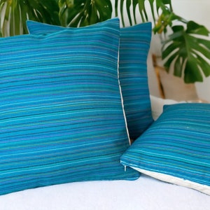 Beautiful and vibrant Mexican Textile Pillow Cover - Handwoven Boho Design.