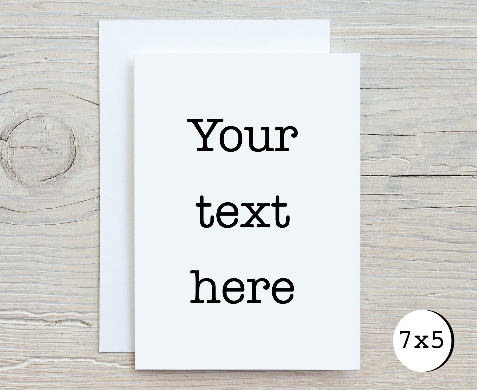 Customised text card other fonts available | Etsy