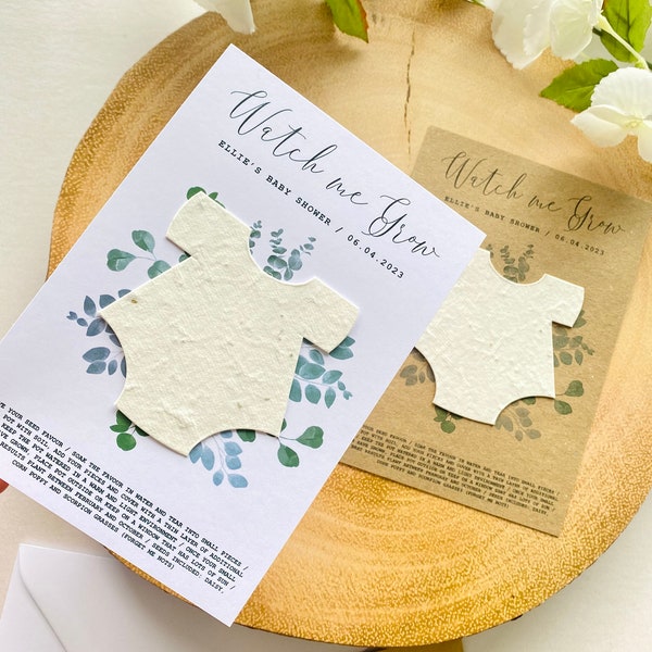 Plantable vest baby shower favours - wildflower seeds