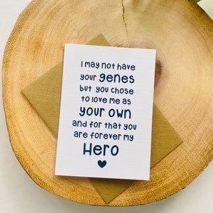 Carte fête des pères beau-père "tu es mon héros" - A6