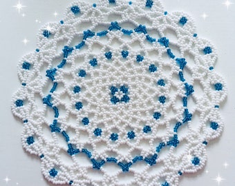 Beaded Doily Pattern, Beaded pattern, beads, doily